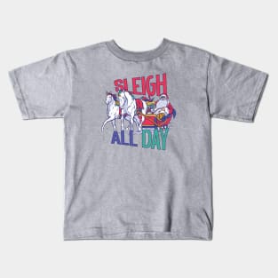 Santa & Unicorns Sleigh All Day Kids T-Shirt